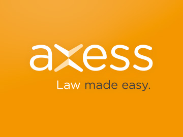 Axess Law identity, retail,<br>promotional and website design