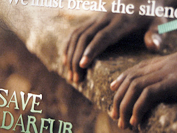 Save Darfur promotional postcard